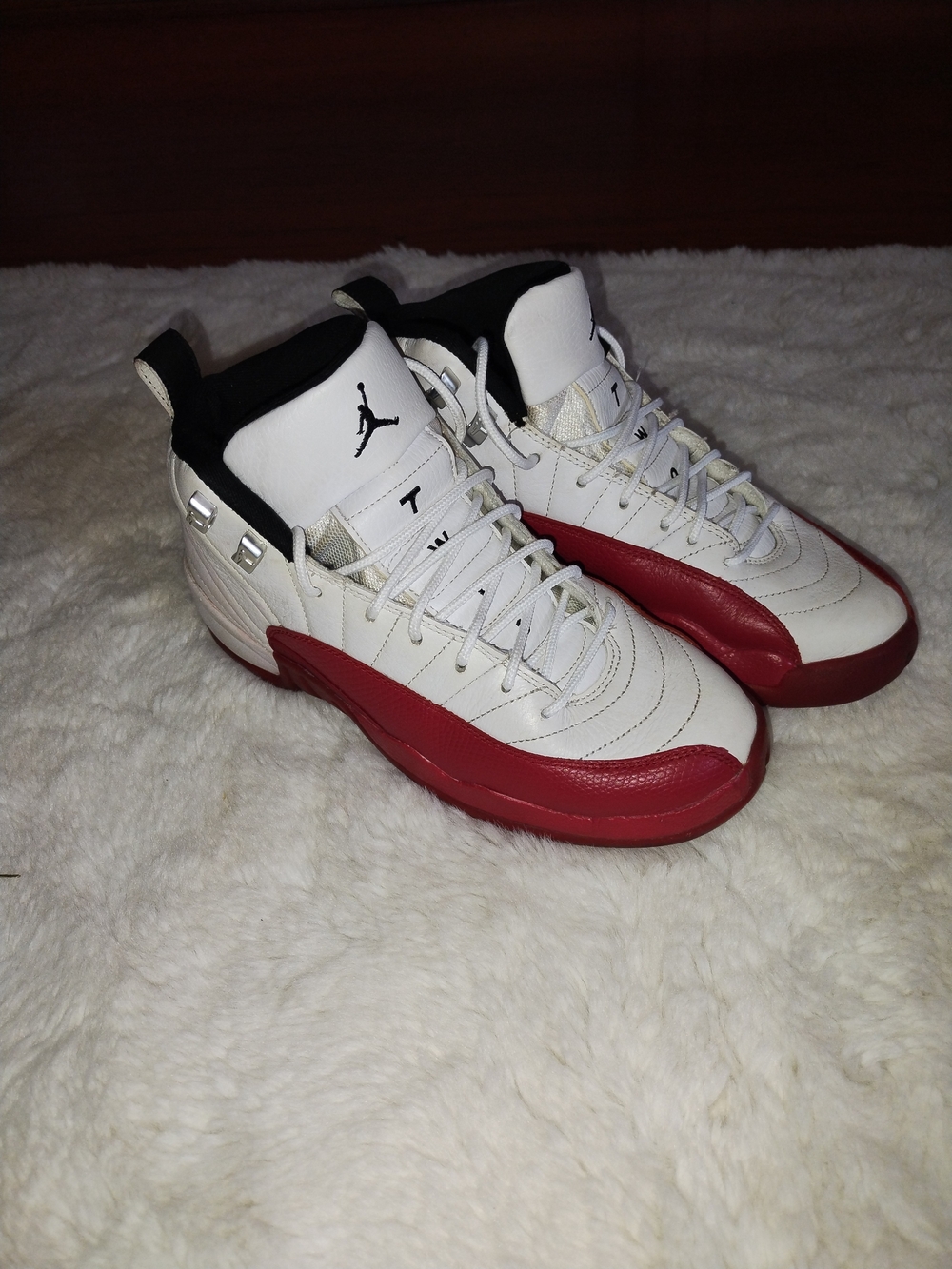 Jordan Men’s White and Red Basketball Shoes
